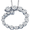 1/4 CT TW Journey Diamond Circle Pendant G-I / I1-I2 with Chain