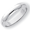 Platinum Half Round Band 4mm