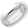 Platinum Half Round Band 5mm