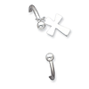 Sterling Silver Cross Cuff Bangle Bracelet