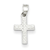 1/2in Cross Charm - Sterling Silver