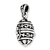 Sterling Silver Oval Prayer Box Pendant