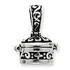 1/2in Round Prayer Box Pendant - Sterling Silver