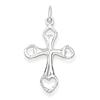 Cross Charm 7/8in - Sterling Silver