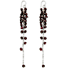 Dangle Garnet Earrings - Sterling Silver