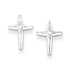 7/16in Cross Mini Earrings - Sterling Silver