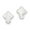 3/8in Cross Mini Earrings - Sterling Silver