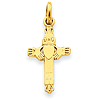 14k 3/4in Claddagh Cross Charm