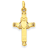 14k 7/8in Claddagh Cross Pendant
