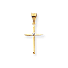 14kt 11/16in AA Diamond Cross Pendant