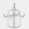 Oakland Athletics 1in Jersey - Sterling Silver