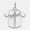 Oakland Athletics 3/4in Jersey - Sterling Silver