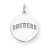 Milwaukee Brewers 5/8in Disc Charm - Sterling Silver