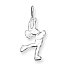 Sterling Silver Skater Girl Charm