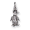 Sterling Silver Filigree Penguin Charm