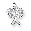 Sterling Silver Tennis Filigree Charm