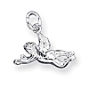 Angel Charm 3/8in - Sterling Silver