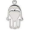 Chamseh/Hamsa Pendant 3/4in - Sterling Silver