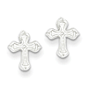5/16in Mini Cross Earrings - Sterling Silver