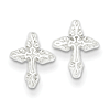Mini Cross Earrings - Sterling Silver