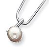 16in Simulated Pearl Necklace - Sterling Silver
