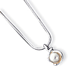 16in Simulated Pearl Necklace - Sterling Silver