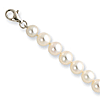 6.5-7.5mm Freshwater Cultured Pearl Bracelet & Necklace Set - Sterling Silver
