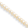 Freshwater Cult. Button Pearl Bracelet & Necklace Set - Sterling Silver