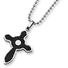 Stainless Steel Cross 1 3/8in with Bead Chain