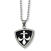 24 inch Stainless Steel Enamel Polished Necklace