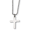 Stainless Steel Cross 1in with Bead Chain
