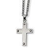 Stainless Steel Cross 1 1/8in with Cable Chain