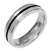 Titanium 6mm Band with Black Accent