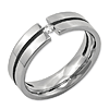 1/10 CT Diamond Titanium 6mm Band - Size 6