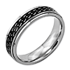 Titanium Enamel Braid Design 6mm Band