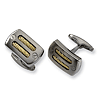 Titanium Gold Accent Cuff Links