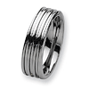 6mm Triple Grooved Tungsten Ring