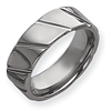 8mm Tungsten Ring with Grooves