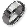Beveled 8mm Tungsten Ring with Thin Facets