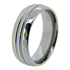 8mm Grooved Tungsten Ring