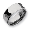 9mm Tungsten Ring with Hourglass Facets