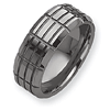 9mm Tungsten Ring Grooves with Beveled Edges