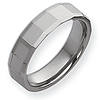 Beveled 6mm Tungsten Ring with Facets