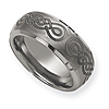 8mm Tungsten Ring with Claddagh Laser Design
