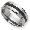 8mm Tungsten Ring with Enamel Faceted Edges