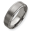 8mm Tungsten Ring Ridged Edges
