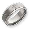 8mm Tungsten Ring with Crosses
