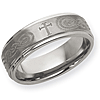 8mm Tungsten Ring with Cross Laser Design