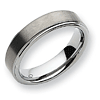 6mm Tungsten Ring Ridged Edges