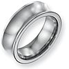 8mm Concave Tungsten Ring Beveled Edges